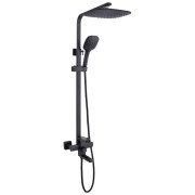 Душова стійка Kroner KRP Edelstahl Kubus-SCH063 із змішувачем та душовим гарнітуром чорний CV022979