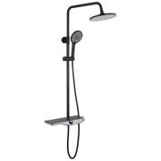 Душова стійка Kroner KRP Armada-SCH065 зі змішувачем та душовим гарнітуром хром/чорний CV033878