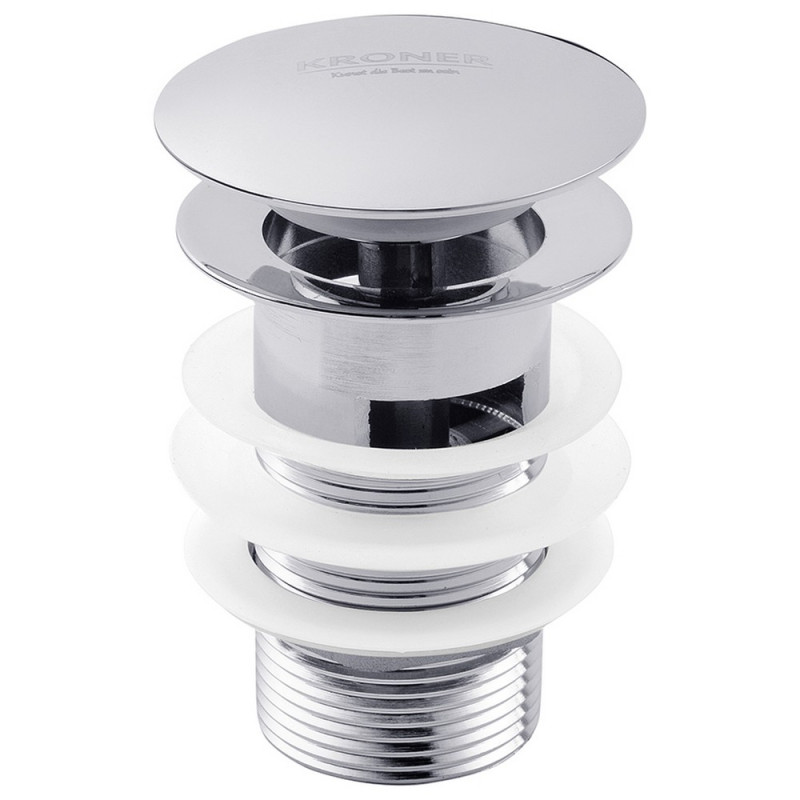 Донный клапан для раковины Kroner KRM C962 с переливом латунь хром CV022944