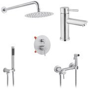 Набір 3 в 1 душова система Kroner Edelstahl Klassisch-ESG082 + змішувач Edelstahl Klassisch-ESG010 + душ гігієнічний ESG052 CVS30207