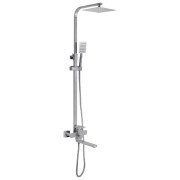 Душова стійка для ванни Kroner KRP Edelstahl Kubus-ESG067 із змішувачем та душовим гарнітуром нержавіюча сталь CV035451