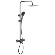 Душова стійка для ванни Kroner KRP Makon-GRP063T зі змішувачем та душовим гарнітуром графіт CV033859