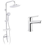 Набір 2 в 1 душова система Kroner Armada-C064K + змішувач Hagen-C010 хром CVS30211