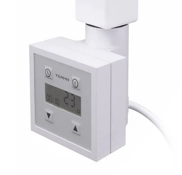 Терморегулятор для полотенцесушителя Terma KTX-3 кабель спиральный с вилкой белый WEKT3K916U