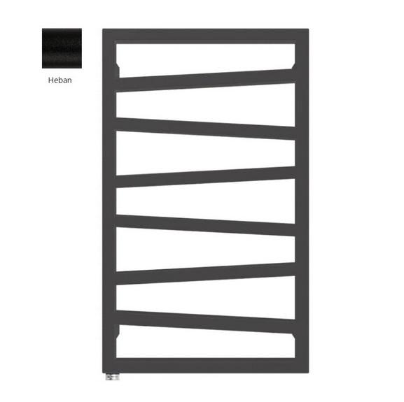 Электрический полотенцесушитель Terma ZigZag 83,5x50 см левое подключение E1 Split 300 W Heban черный WLZIG083050KIHEE1TS1D