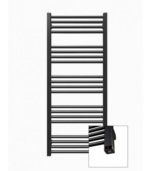 Электрический полотенцесушитель Terma Fiona One 114x43 см правое подключение E8 черный матовый WWFIE114043K9M5E8P