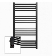 Електрична сушка для рушників Terma Fiona One 90x43 см ліве підключення E1 чорний матовий WWFIE090043K9M5E1P