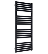 Електрична сушка для рушників Terma Quadrus Slim One 118,5х60 см праве підключення E8 чорний матовий WWQSN118060K9M5E8P