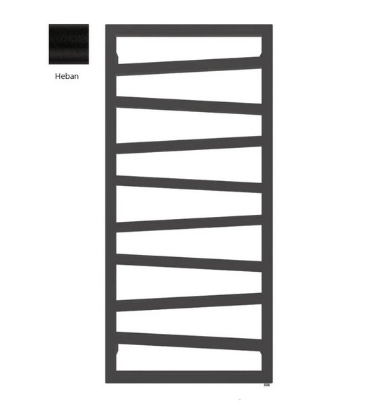 Электрический полотенцесушитель Terma ZigZag 107x50 см правое подключение E8 Split 400 W Heban черный WLZIG107050KIHEE8TS1D