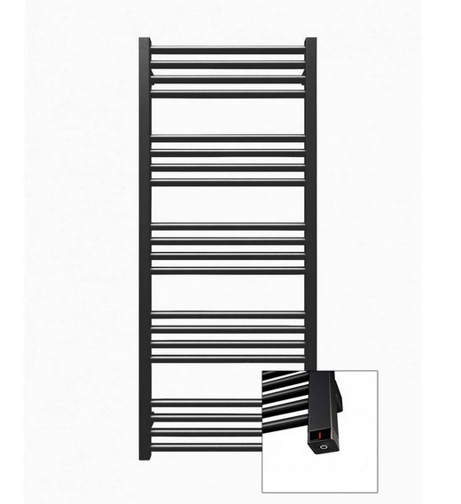 Электрический полотенцесушитель Terma Fiona One 114x43 см правое подключение E8 черный матовый WWFIE114043K9M5E8P