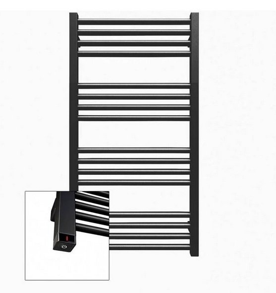 Електрична сушка для рушників Terma Fiona One 90x43 см ліве підключення E1 чорний матовий WWFIE090043K9M5E1P