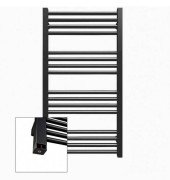 Електрична сушка для рушників Terma Fiona One 90x43 см ліве підключення E1 чорний матовий WWFIE090043K9M5E1P