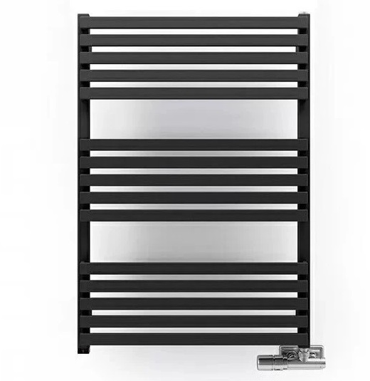 Полотенцесушитель водяной Terma Quadrus Slim 87х45 см SX Ral 9005 mat черный матовый WGQUS087045K9M5SX