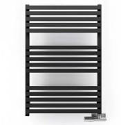 Сушка для рушників водяна Terma Quadrus Slim 87х45 см SX Ral 9005 mat чорний матовий WGQUS087045K9M5SX