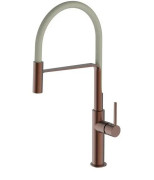 Смеситель для кухни Teorema с выдвижным изливом медный 17523 MC