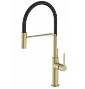 Смеситель для кухни Teorema с выдвижным изливом латунь сатин 17523 SB