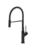 Змішувач для кухні Teorema з висувним виливом матовий чорний 17525 BB
