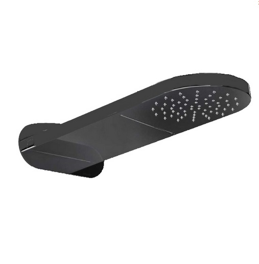 Верхній душ зі стіни Bossini Sydney 200х498 мм з каскадом матовий чорний I00571000073008