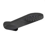 Верхній душ зі стіни Bossini Sydney 200х498 мм з каскадом матовий чорний I00571000073008