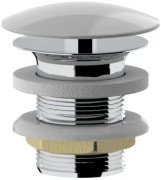 Донний клапан для раковини без переливу Ponsi clik-clak білий глянсовий BTSCALVR67