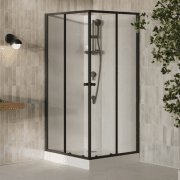 Душевой бокс Ravak X-Point Slim BOXSRV2-90 90х90 см профиль черный стекло transparent X8F277C11Z1F
