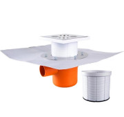 Сливной трап для душа Styron с решеткой 147х147 мм нержавеющая сталь STY-501-2