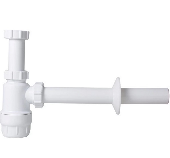 Сифон для раковины Styron пластик белый STY-533-2