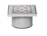 Надставка для зливного трапу Styron із решіткою Mozaik 146х146 мм нержавіюча сталь STY-505-MOZAIK