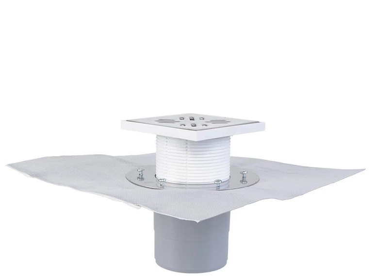 Сливной трап для душа Styron с решеткой 147х147 мм нержавеющая сталь STY-600-112-52