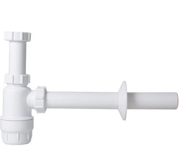 Сифон для раковины Styron пластик белый STY-533-2