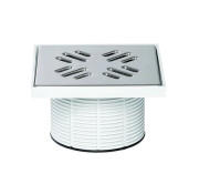 Надставка для зливного трапу Styron з решіткою 147х147 мм нержавіюча сталь STY-505