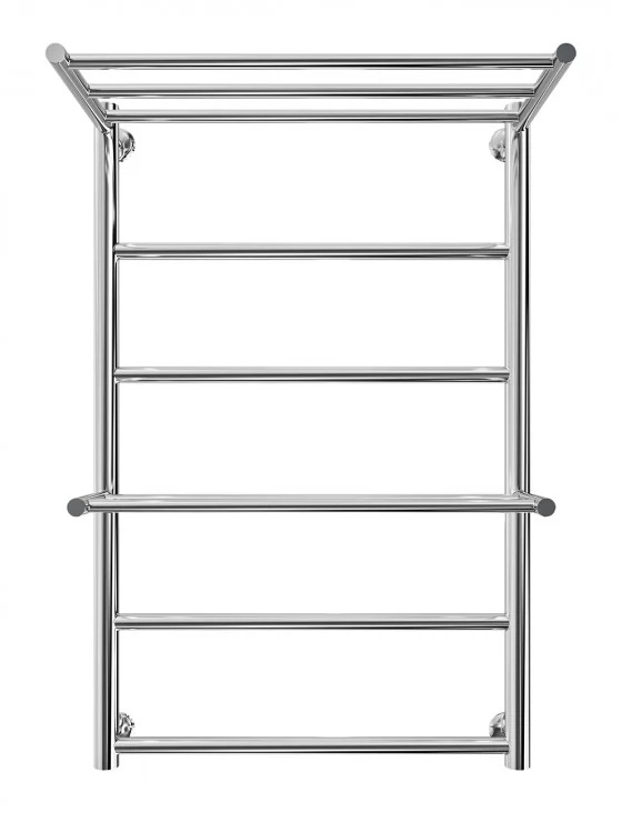 Водяной полотенцесушитель Mario Inox Анкона 770х530/500 с полкой нержавеющая сталь хром 4820258986729