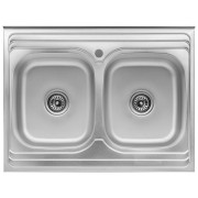 Мойка для кухни Kroner KRP Satin-6080Z08180 двойная 80х60 см нержавеющая сталь CV022827