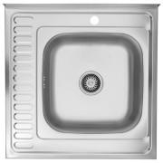 Мойка для кухни Kroner KRP Satin-6060R06160 60х60 см крыло слева нержавеющая сталь CV022824