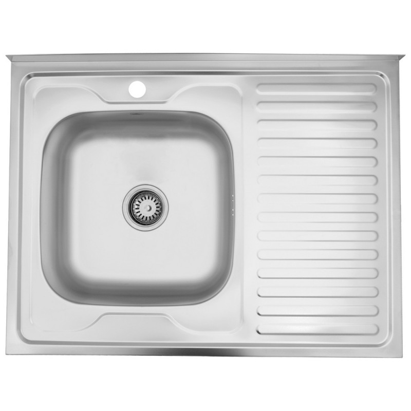 Мийка для кухні Kroner KRP Satin-6080L06160 80х60 см крило справа нержавіюча сталь CV022825