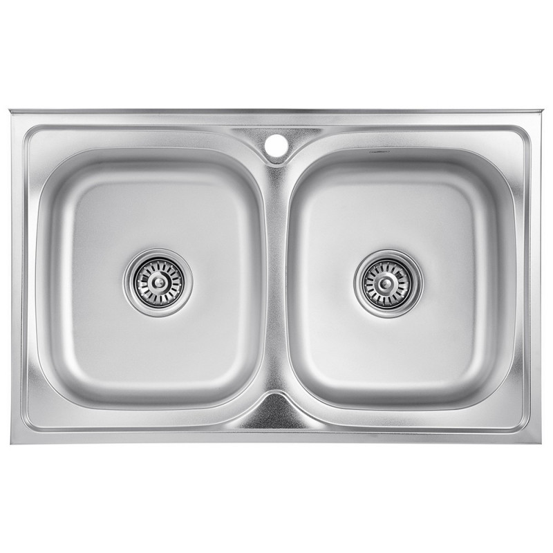 Мойка для кухни Kroner KRP Satin-5080Z08180N двойная 80х50 см нержавеющая сталь CV022822