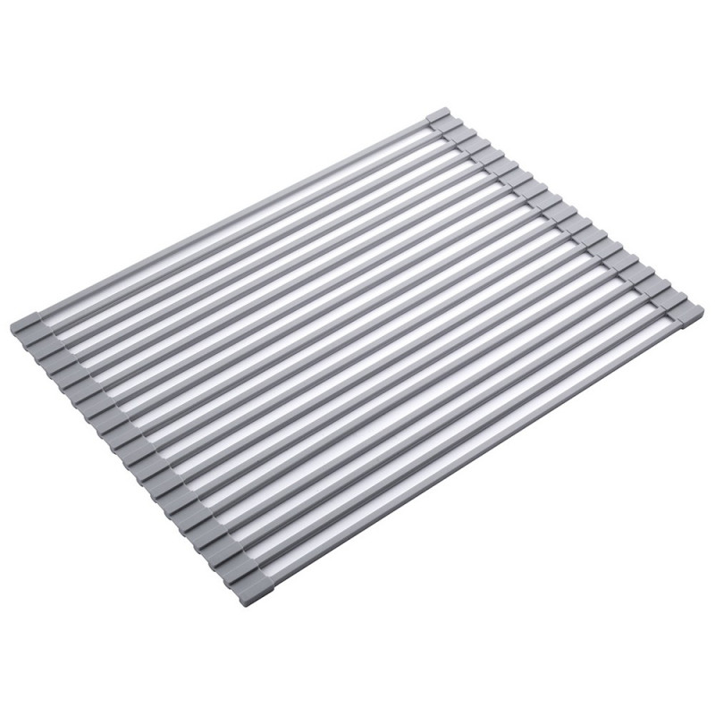 Сушарка для посуду Kroner KRP Matte-GRA4331-1 нержавіюча сталь/силікон сірий CV028241