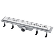 Жолоб водостічний Kroner KRP Harz M80Muster з решіткою 800 мм нержавіюча сталь CV029587