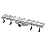 Жолоб водостічний Kroner KRP Harz L80 Löcher з решіткою 800 мм нержавіюча сталь CV029584