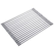 Сушилка для посуды Kroner KRP Matte-GRA4333-2 нержавеющая сталь/силикон хром/серый CV028243