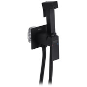 Гигиенический душ со смесителем Kroner KRP Edelstahl Kubus-SCH053 нержавеющая сталь черный CV029969