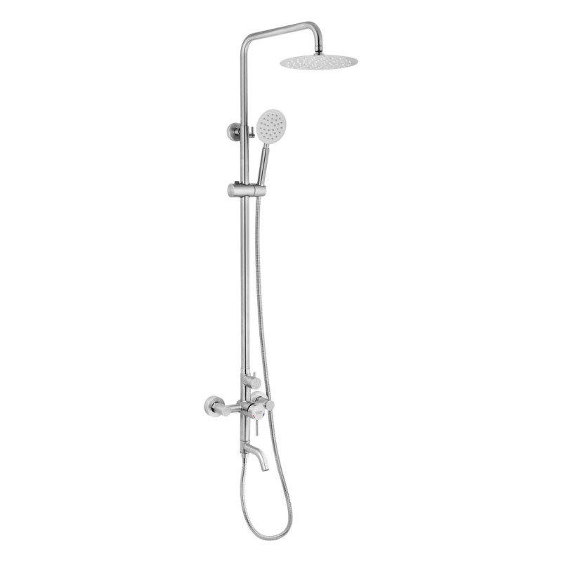 Душевая стойка для ванны Kroner KRP Edelstahl Klassisch-ESG063 со смесителем никель CV022977