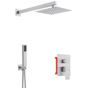 Душова система прихованого монтажу Kroner KRP Edelstahl Kubus-ESG082 із змішувачем нержавіюча сталь CV029971