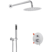 Душевая система скрытого монтажа Kroner KRP Edelstahl Klassisch-ESG082 со смесителем нержавеющая сталь CV029973