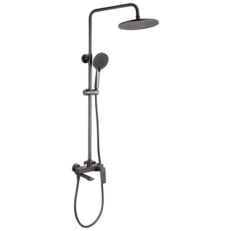 Душевая стойка для ванны Kroner KRP Graz-GRP063 со смесителем графит CV031333