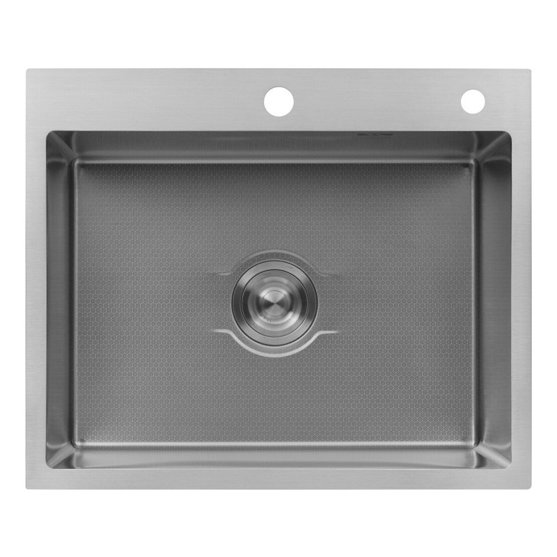 Мийка для кухні Kroner KRP Derby KDBrush6050HM 60х50 см нержавіюча сталь CV027237