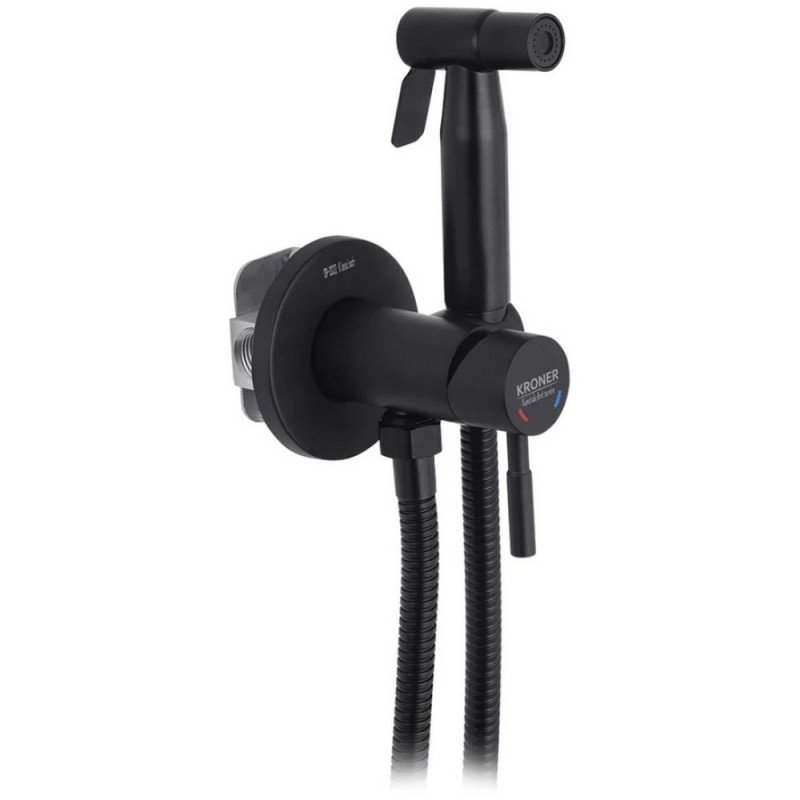 Гігієнічний душ із змішувачем Kroner KRP Edelstahl Klassisch-SCH053 нержавіюча сталь чорний CV029967