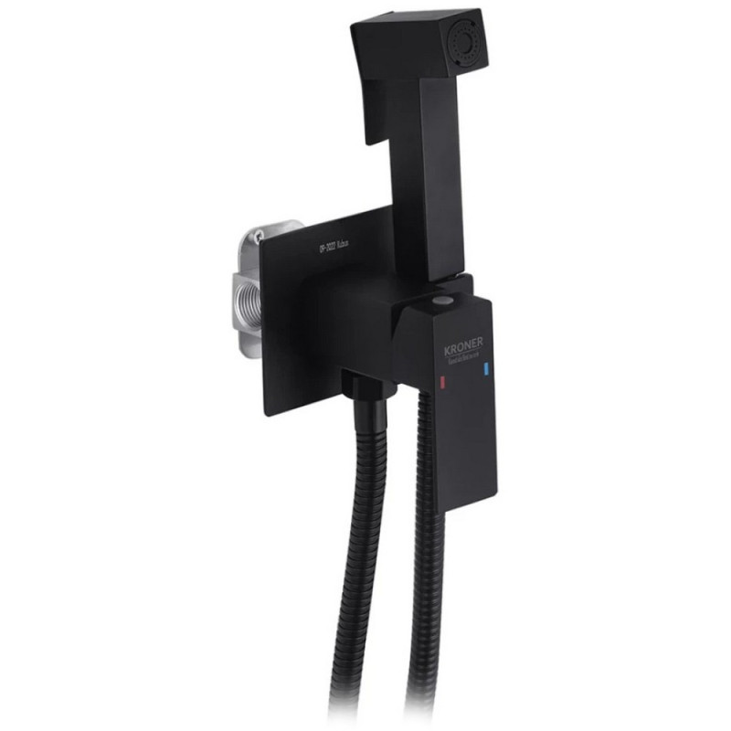 Гігієнічний душ із змішувачем Kroner KRP Edelstahl Kubus-SCH053 нержавіюча сталь чорний CV029969