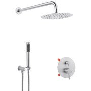 Душевая система скрытого монтажа Kroner KRP Edelstahl Klassisch-ESG082 со смесителем нержавеющая сталь CV029973