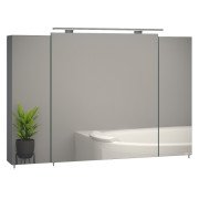 Зеркальный шкаф Sanwerk Everest 100х66,5 см с подсветкой 60 см ЛДСП серый MV0000921